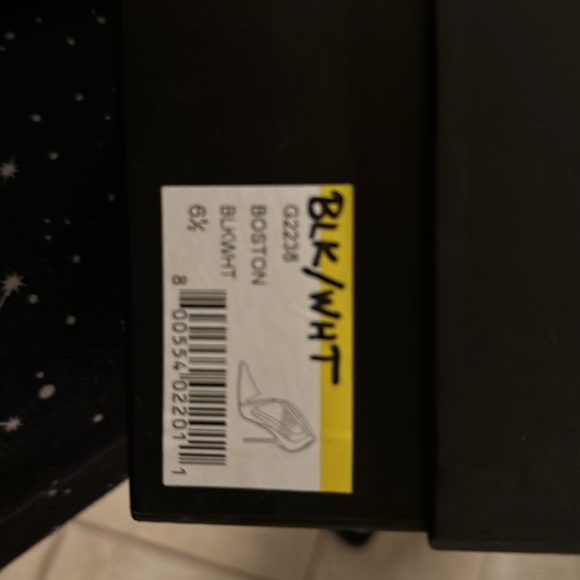 Blk/white leather, Blk patent heel by LAMB Size6 1/2 - Picture 2 of 8